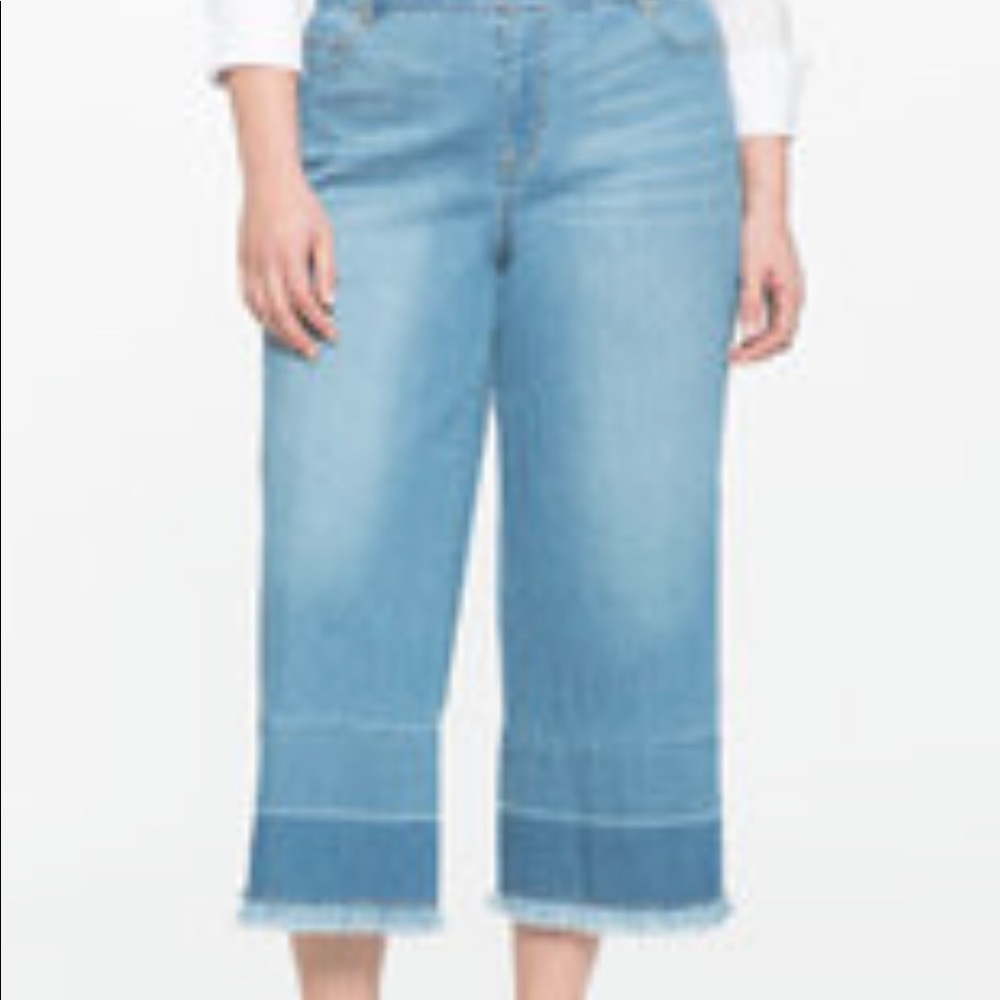 Eloquii Highwaisted denim culottes